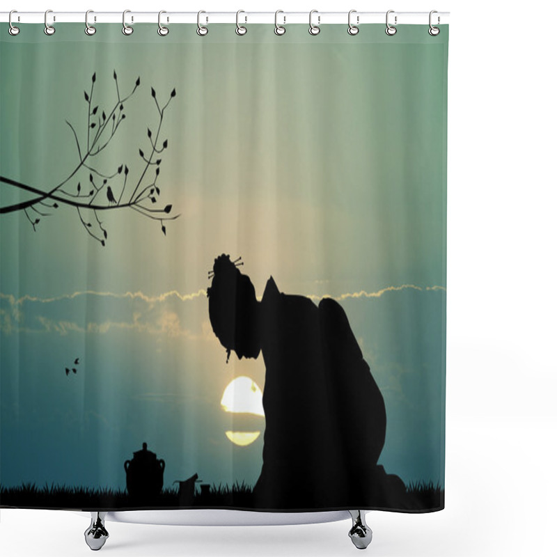 Personality  Japanese Tea Ceremony Shower Curtains