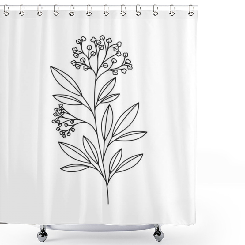 Personality  Plant Branch Design Shower Curtains