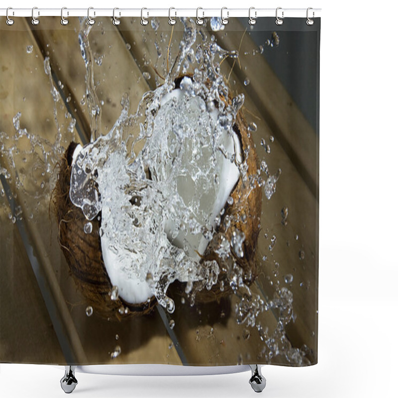 Personality  Splash Of Coconut Milk Shower Curtains