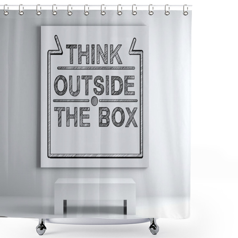 Personality  Think Outside The Box Shower Curtains