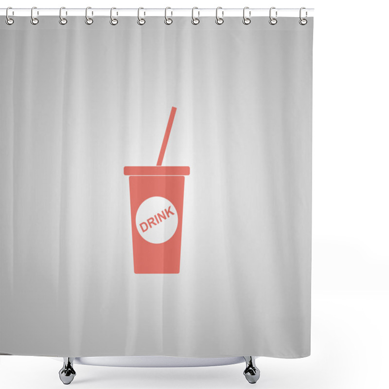 Personality  Soft Drink Icon Shower Curtains