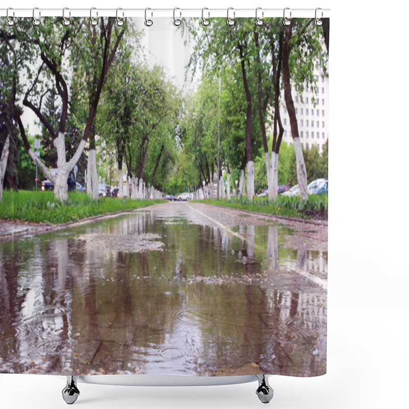 Personality  Alley In Spring Park Shower Curtains