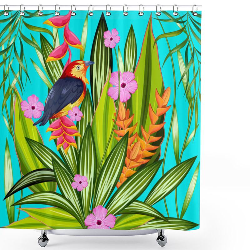 Personality  Exotic Tropical Background Shower Curtains