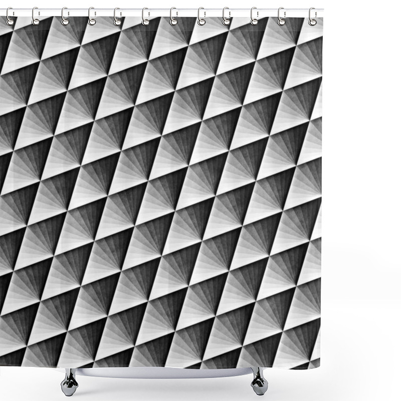 Personality  Seamless Gradient Rhombus Grid Pattern. Abstract Geometric Background Design Shower Curtains