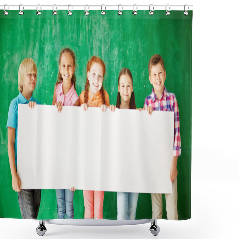 Personality  Classmates With Blank Paper Shower Curtains