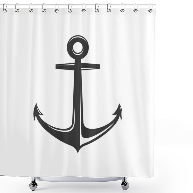 Personality  Vector Icon Template - Anchor Shower Curtains