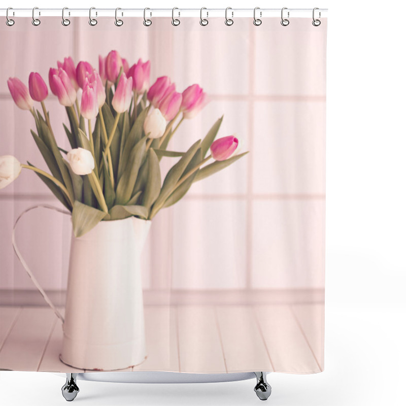 Personality  Bright Spring Tulips Shower Curtains