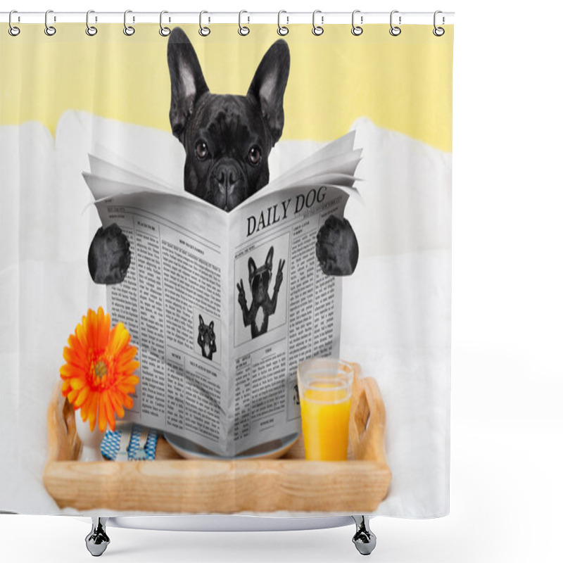 Personality  Breakfast In Bed Shower Curtains