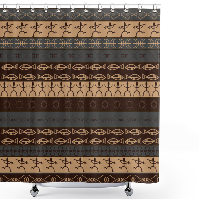 Personality  African Background, Texture With Abstract African Shower Curtains