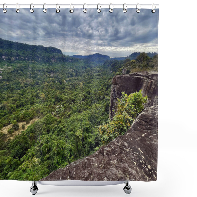 Personality  Aerial Views Of Phnom Kulen Stunning Terrain, Phnom Kulen, Cambodia Shower Curtains