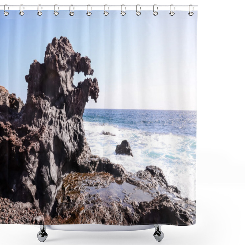 Personality  Basaltic Lava Formation Shower Curtains