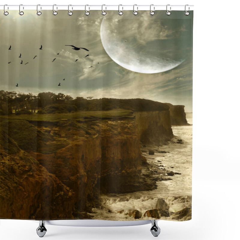 Personality  Fantasy Landscape Shower Curtains