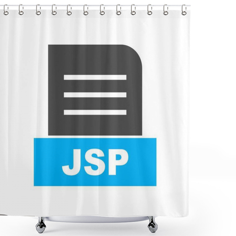 Personality  JSP File Isolated On Abstract Background  Shower Curtains