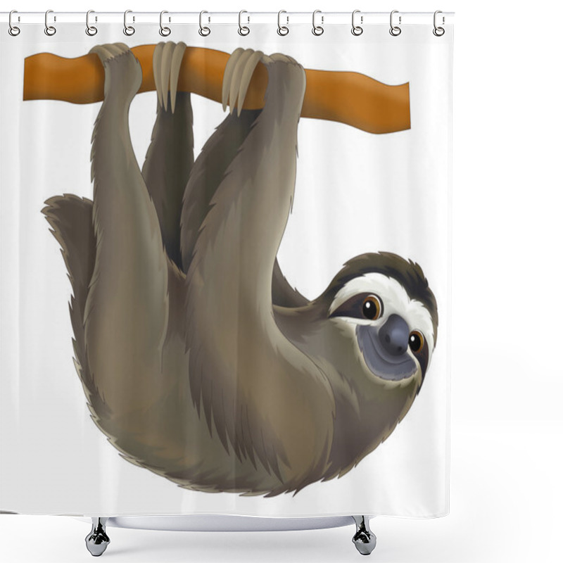 Personality  Cartoon Sloth Shower Curtains