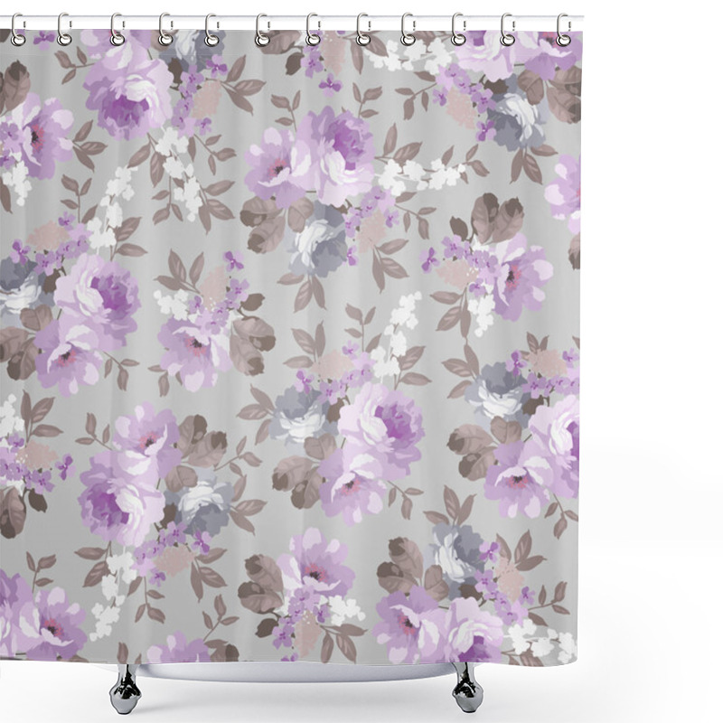 Personality  Beautiful Floral Seamless Pattern. Shower Curtains