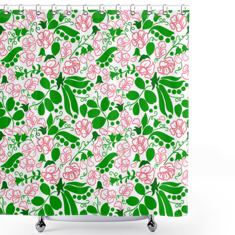 Personality  Seamless Pattern With Floral Print. Shower Curtains