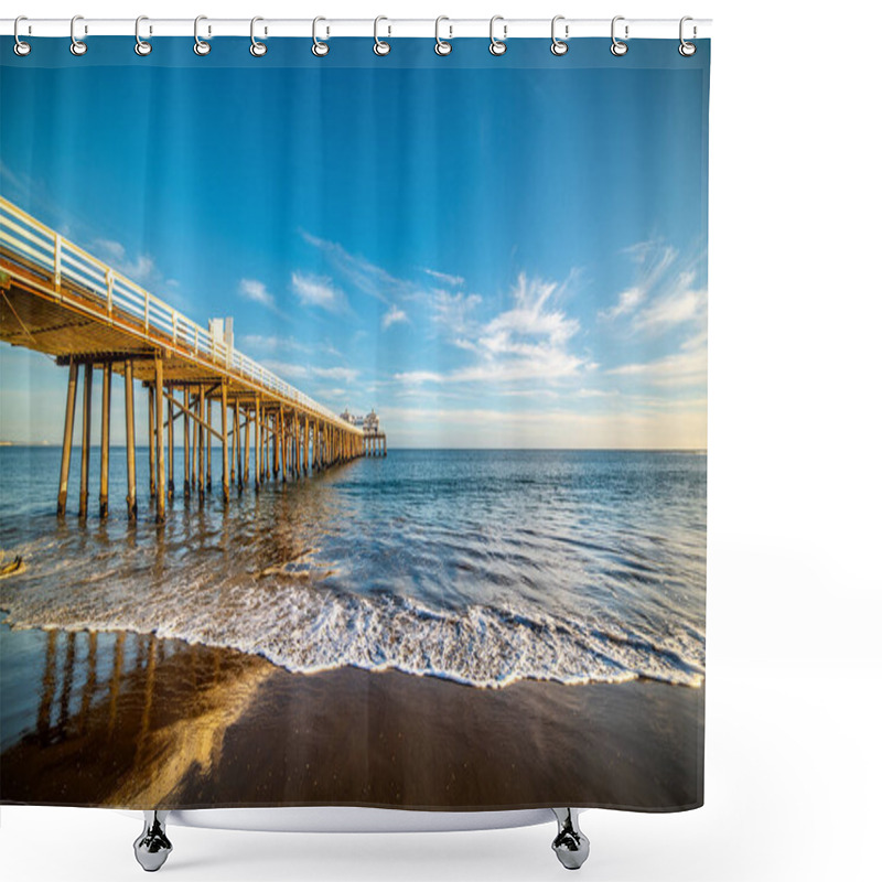 Personality  World Famous Malibu Surfrider Beach At Sunset. California, USA Shower Curtains