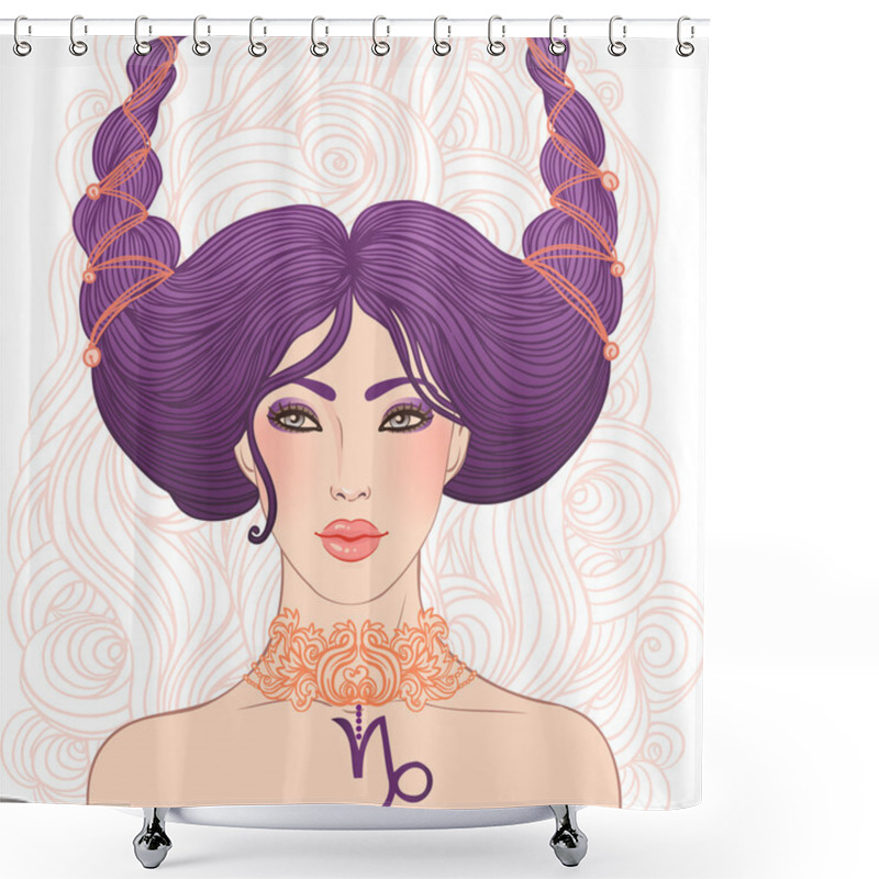 Personality  Capricorn Astrological Sign Shower Curtains