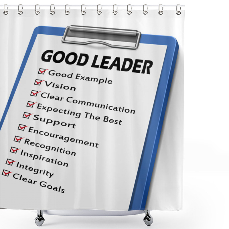 Personality  Good Leader Clipboard  Shower Curtains