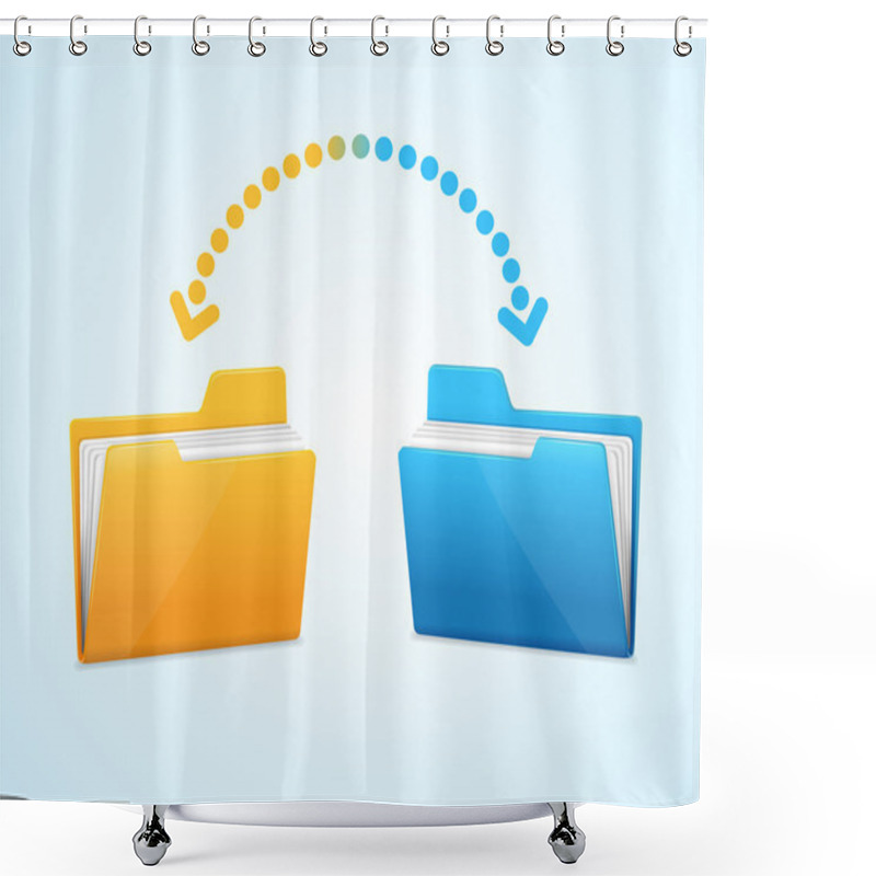 Personality  Moving Documents Between Two Folders Shower Curtains