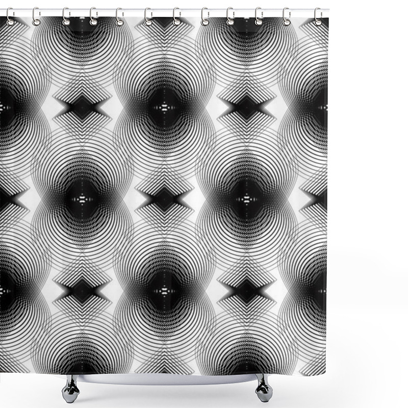 Personality  Illusive Abstract Seamless Pattern Shower Curtains