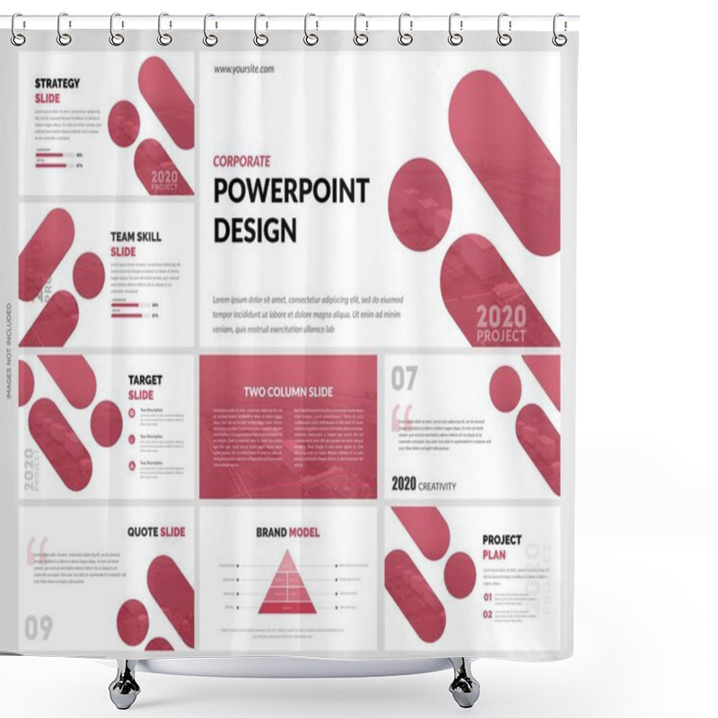 Personality  Simple Creative Powerpoint Template Vector Design Shower Curtains