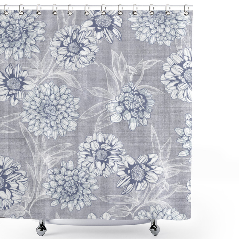 Personality  Hand Painted Graphic Flowers Repeatable Composition Shower Curtains