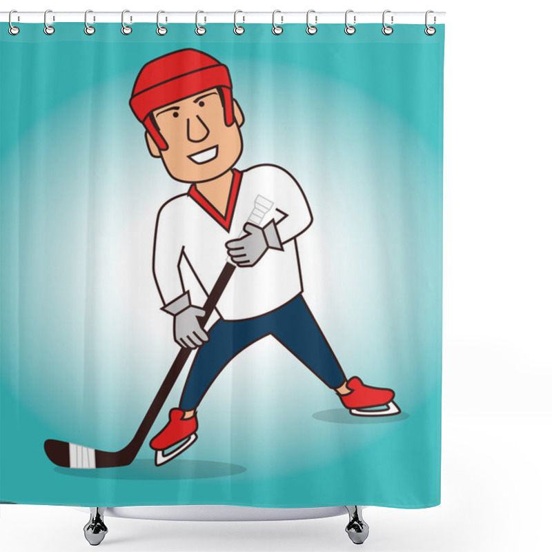 Personality  Hocket sport game shower curtains