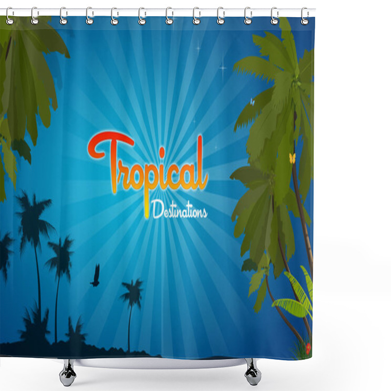 Personality  Tropical Destinations Shower Curtains