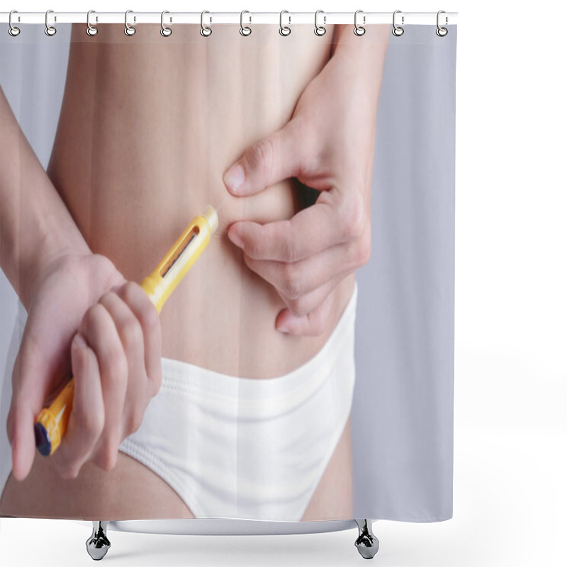 Personality  Woman Injecting  Drugs Shower Curtains