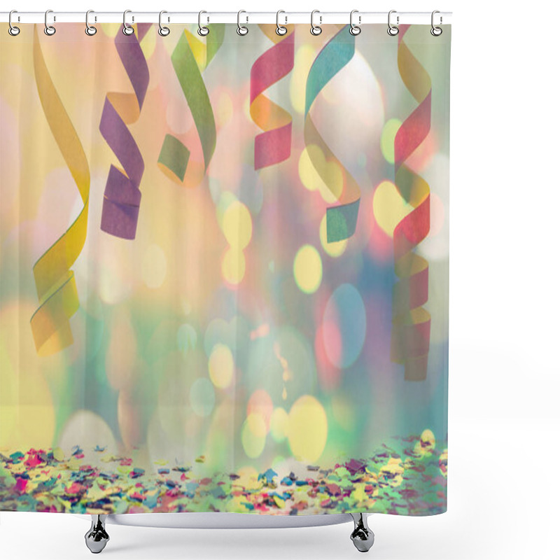 Personality  Hanging Paper Streamer And Confetti Shower Curtains