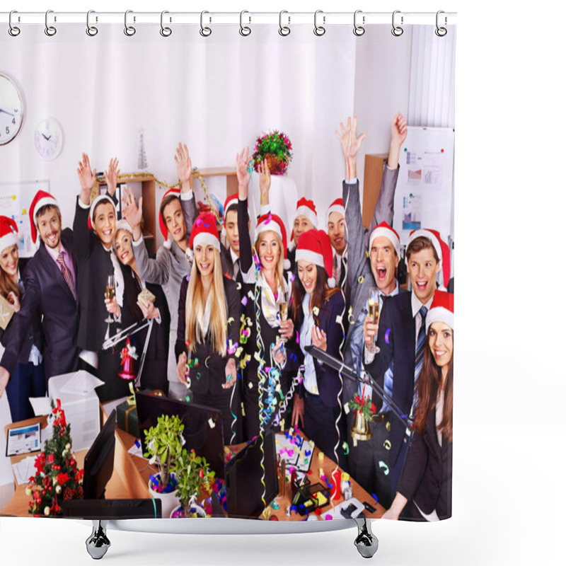 Personality  Business People At Xmas Party. Shower Curtains