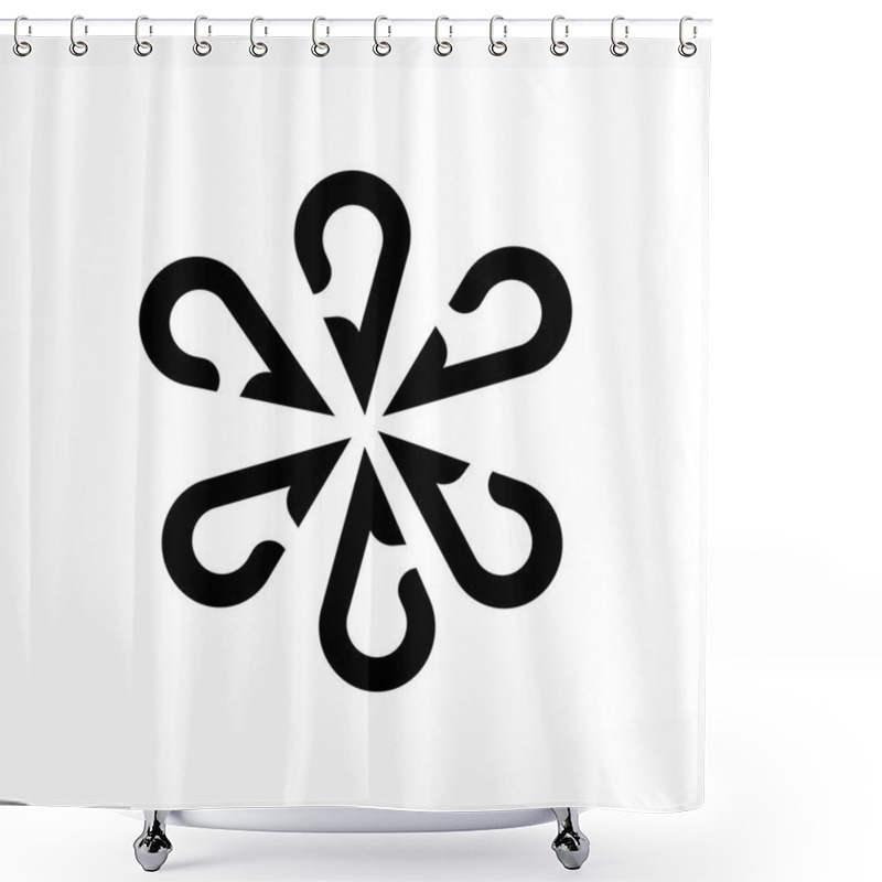 Personality  Fukuoka Prefecture Icon Vector Sign And Symbol Isolated On White Shower Curtains