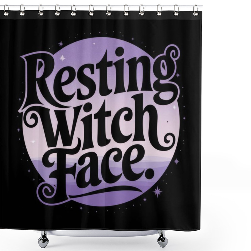 Personality  Resting Witch Face T-Shirt, Witch Humor Apparel, Halloween T-shirt Design, Funny Witch Shirt, Spooky Season Clothing, Witchy Fashion, Halloween Costume Shirt, Casual Witch Tee, Novelty T-shirt Witches Shower Curtains