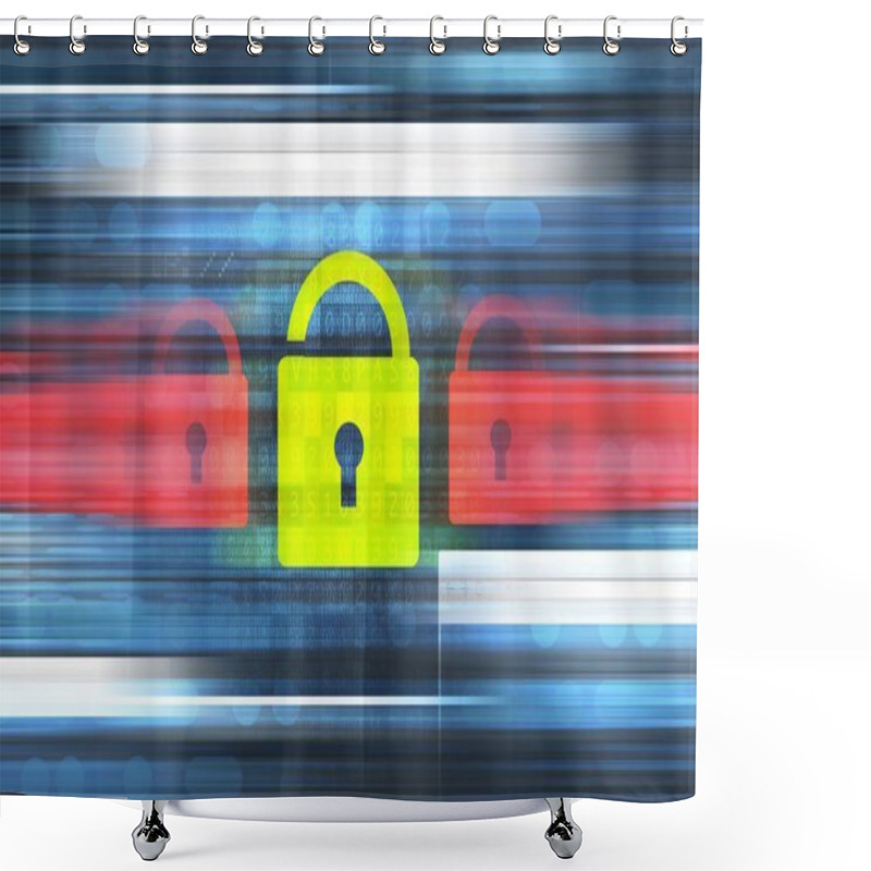 Personality  Secure Connection Illustration Shower Curtains