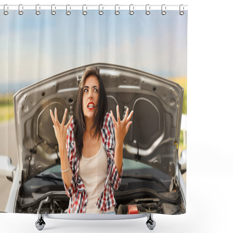 Personality  Madness Due To Broken Car Shower Curtains