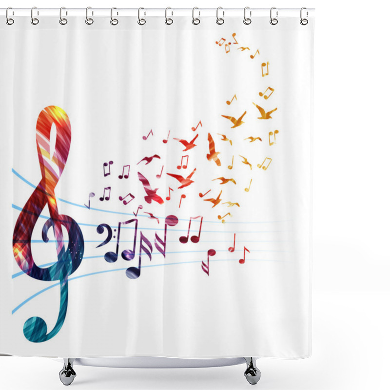 Personality  Various Music Notes Background Shower Curtains