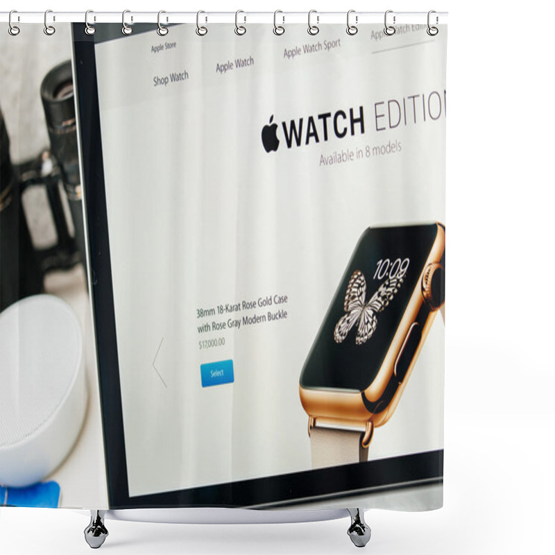 Personality  Apple Launches Apple Watch, MacBook Retina And Medical Research  Shower Curtains