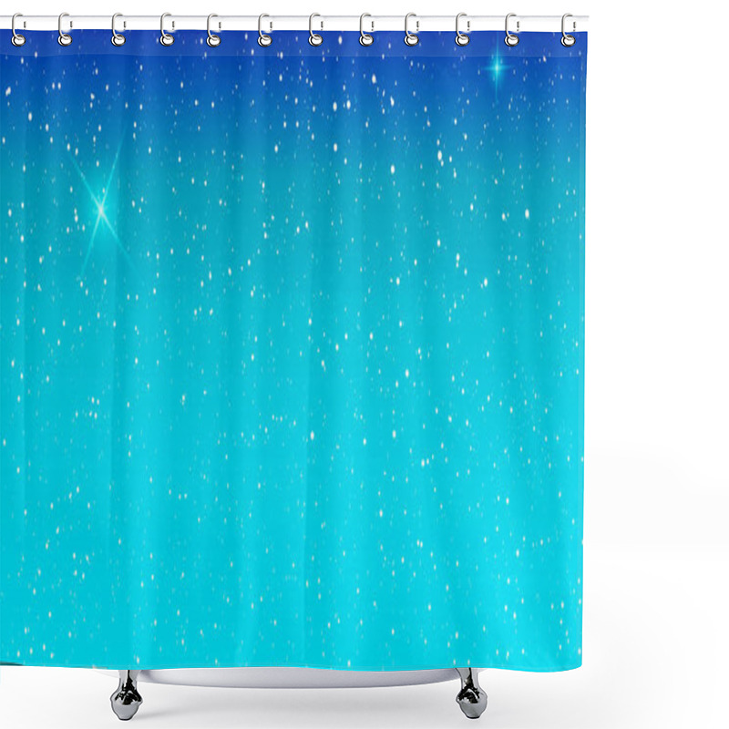 Personality  Snow Background. Winter Sky. Vector. Shower Curtains