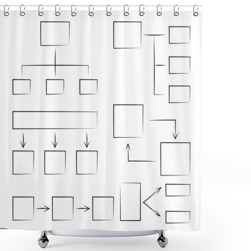 Personality  Hand Drawn Diagram Set, Flowchart Vector Design  Shower Curtains