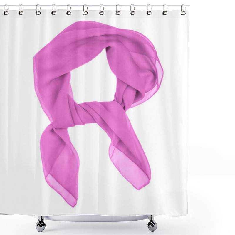 Personality  Lilacsilk Scarf Isolated On White Background. Shower Curtains