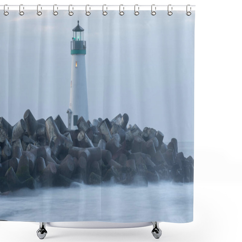 Personality  Santa Cruz Lighthouse, Walton Lighthouse. Calofornia, USA West Coas America  Shower Curtains