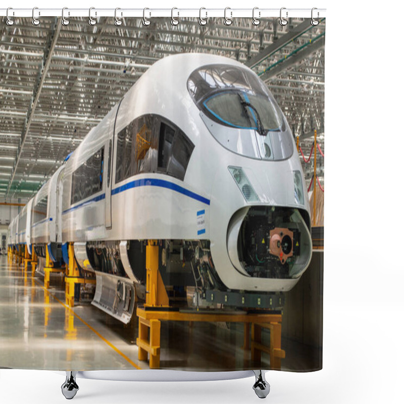 Personality  Changchun, Jilin Province / China - July 11, 2015: Production Hall Of CRRC Changchun Railway Vehicles Co. Ltd, Leading Chinese Manufacturer Of High-speed Trains, Metro And Railway Shower Curtains