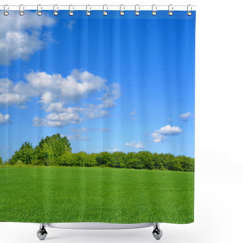 Personality  Idyllic Summer Landscape Shower Curtains