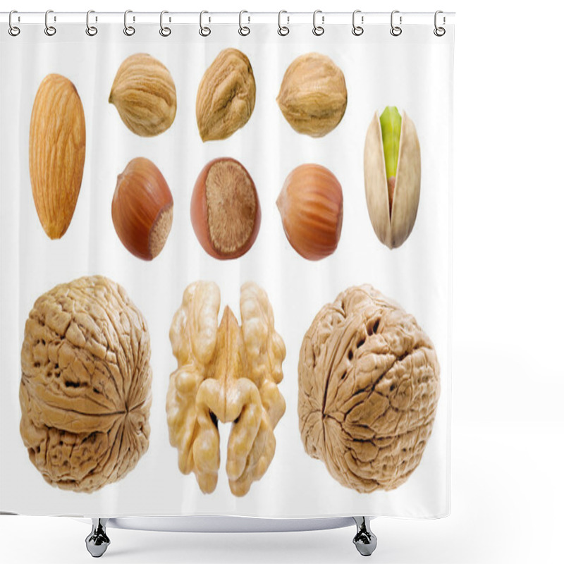 Personality  Nuts Set. Shower Curtains