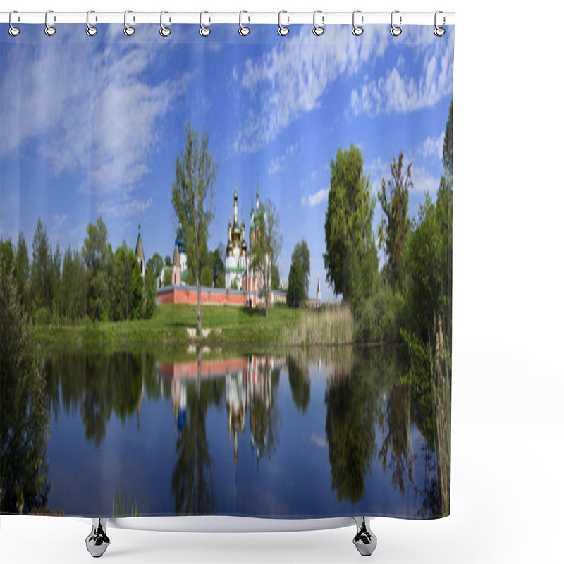 Personality  Panorama Sviato-Troitskyi Monastery In Hustynia. Chernihiv Regio Shower Curtains