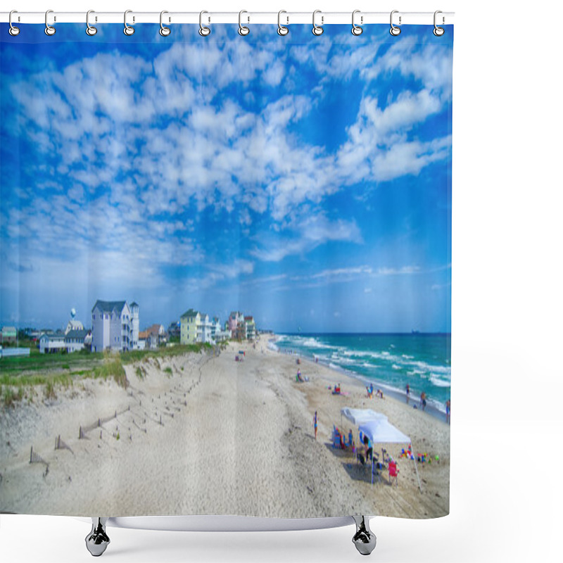 Personality   At Fishing Pier On The Outer Banks, North Carolina Shower Curtains