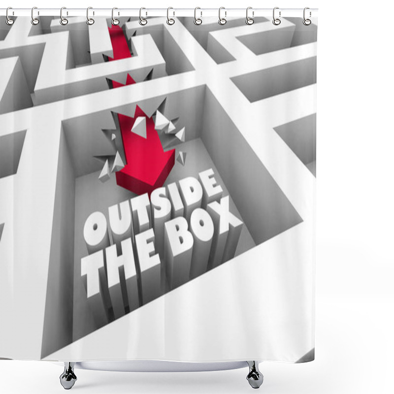 Personality  Outside Box Thinking Unique Creative Maze  Shower Curtains