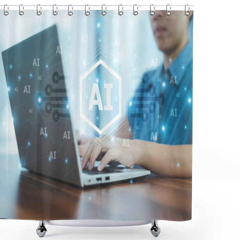 Personality  Women Leveraging AI Technology For Small Business Management Are Optimizing Operations, Analyzing Market Dynamics, And Enhancing Efficiency To Foster Competitiveness In Their Industries. Shower Curtains