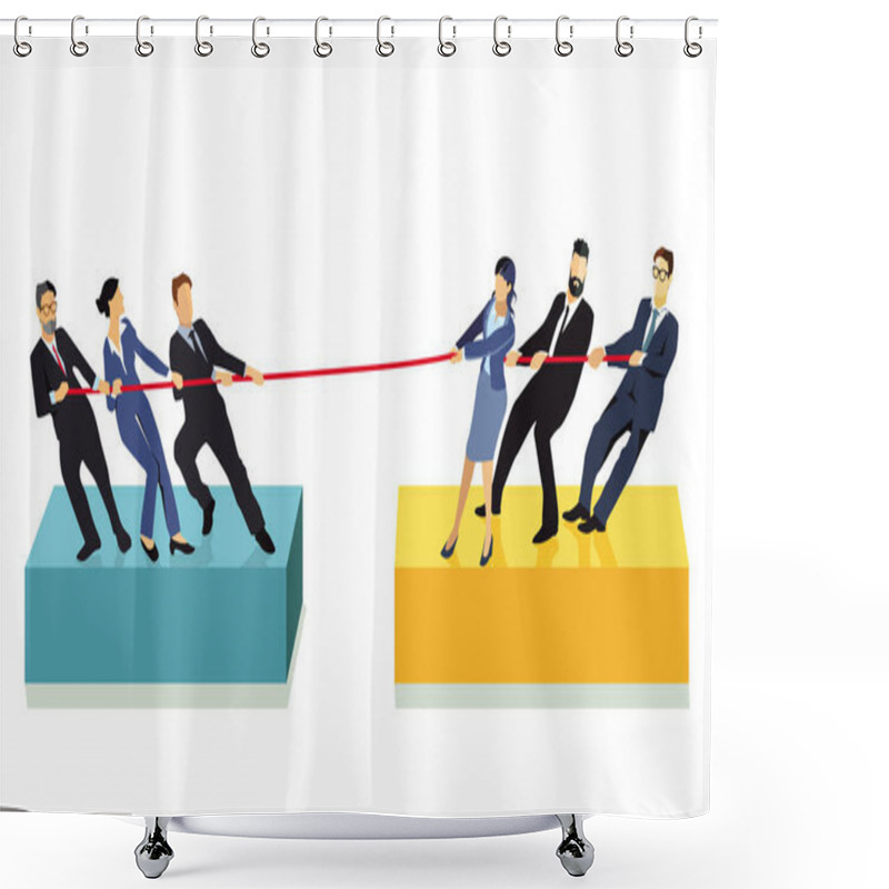 Personality  Tug-of-war Cohesion Concepts Shower Curtains